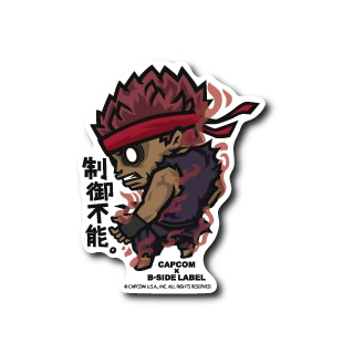 Street Fighter Evil Ryu B-Side Label Sticker Japan Exclusive