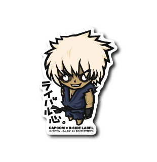Street Fighter Evil Ken B-Side Label Sticker Japan Exclusive