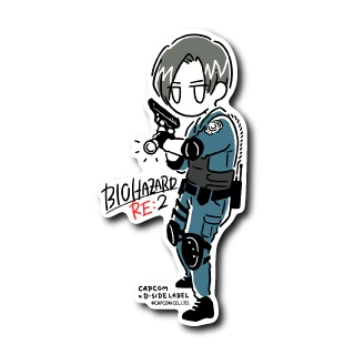 Resident Evil RE:2 Leon B-Side Label Sticker Japan Exclusive