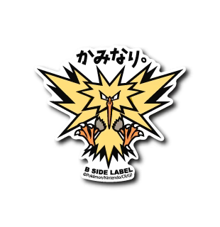 Pokemon Zapdos B-Side Label Sticker Japan Exclusive