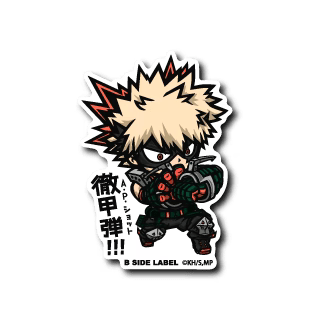 My Hero Academia Katsuki Bakugo Armor-piercing bullet B-Side Label Sticker Japan Exclusive
