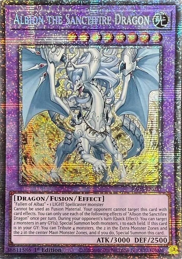 Albion the Sanctifire Dragon (Starlight Rare) - Rarity Collection 5 (RA05)