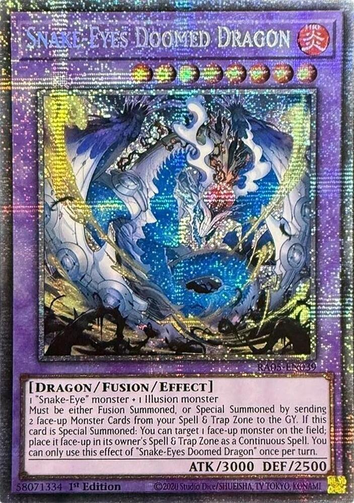Snake-Eyes Doomed Dragon (Starlight Rare) - Rarity Collection 5 (RA05)