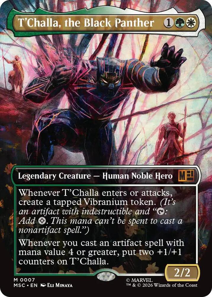 T'Challa, the Black Panther (Borderless) - Commander: Marvel Super Heroes (MSC)