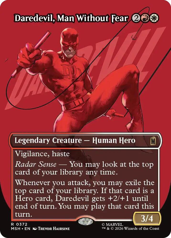Daredevil, Man Without Fear (Borderless) (0372) - Marvel Super Heroes (MSH)