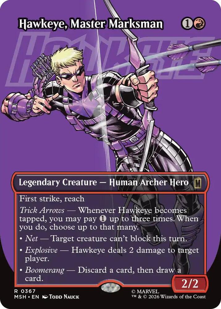 Hawkeye, Master Marksman (Borderless) - Marvel Super Heroes (MSH)