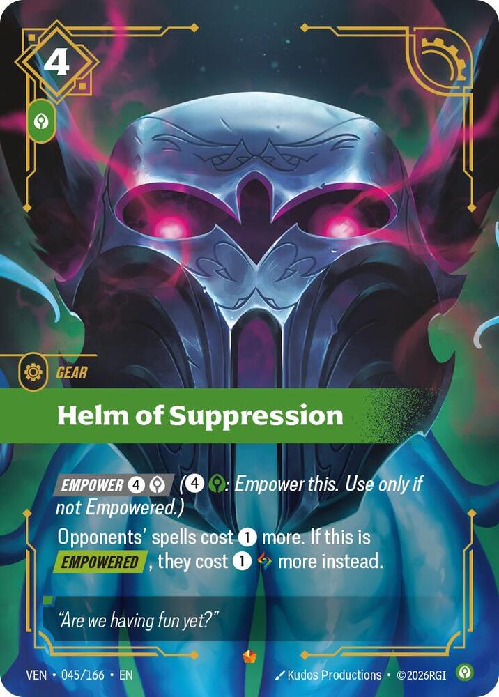 Helm of Suppression - Vendetta (VEN)