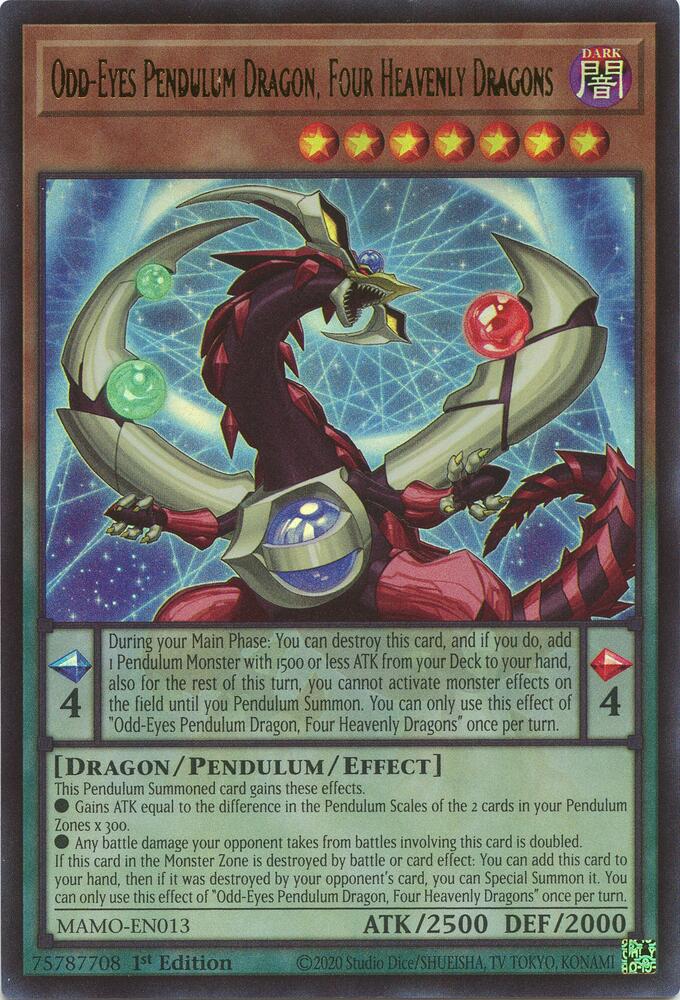 Odd-Eyes Pendulum Dragon, Four Heavenly Dragons - Magnificent Monsters (MAMO)