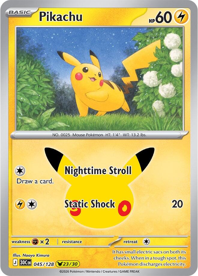 Pikachu - 045/128 - ME: 30th Celebration (30C)