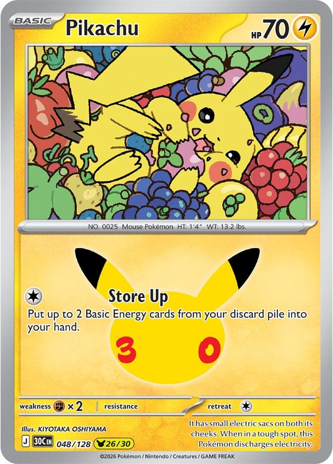 Pikachu - 048/128 - ME: 30th Celebration (30C)