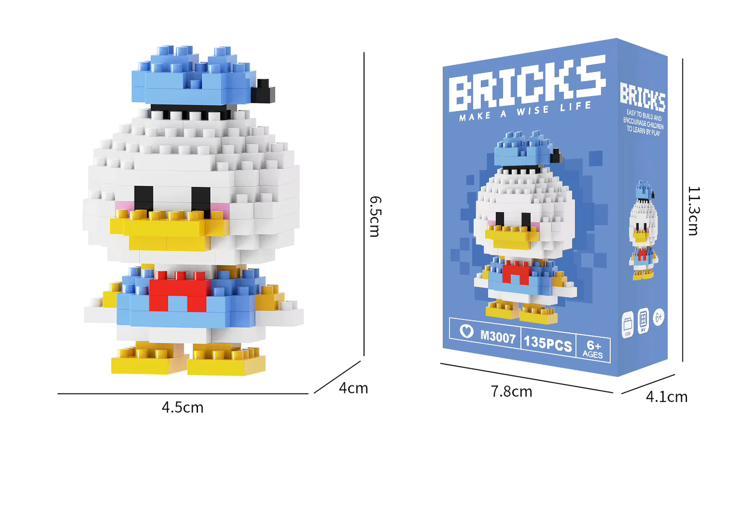 Disney Donald Duck Bricks Make a Wise Life Asia Exclusive