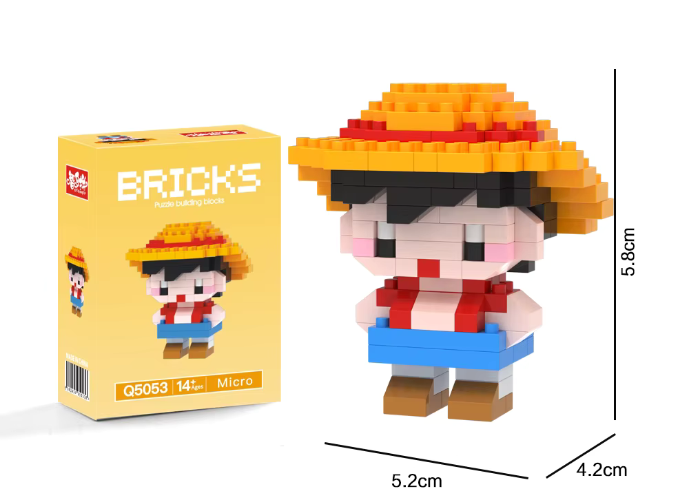 One Piece Luffy Bricks Make a Wise Life Asia Exclusive