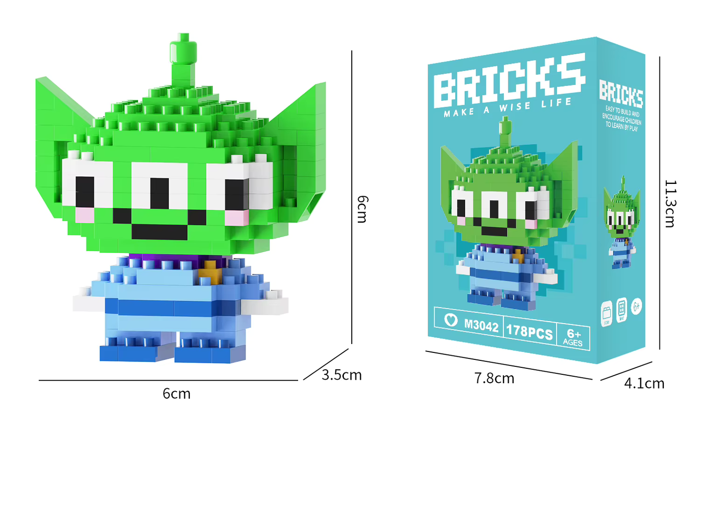 Disney Toy Story Alien Bricks Make a Wise Life Asia Exclusive
