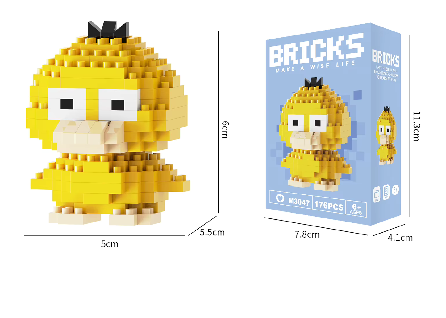 Pokemon Psyduck Bricks Make a Wise Life Asia Exclusive