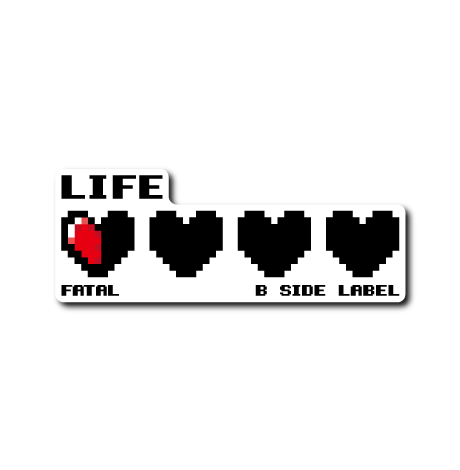 Original Art Heart Gauge (Fatal) B-Side Label Sticker Japan Exclusive
