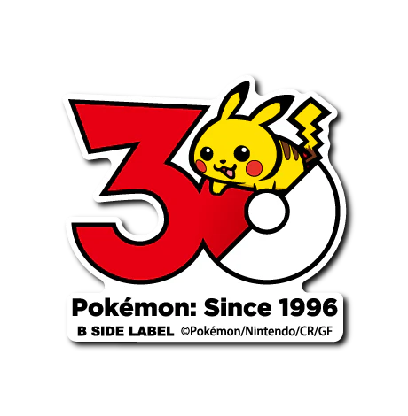 Pokemon Pokemon 30th Anniversary B-Side Label Sticker Japan Exclusive