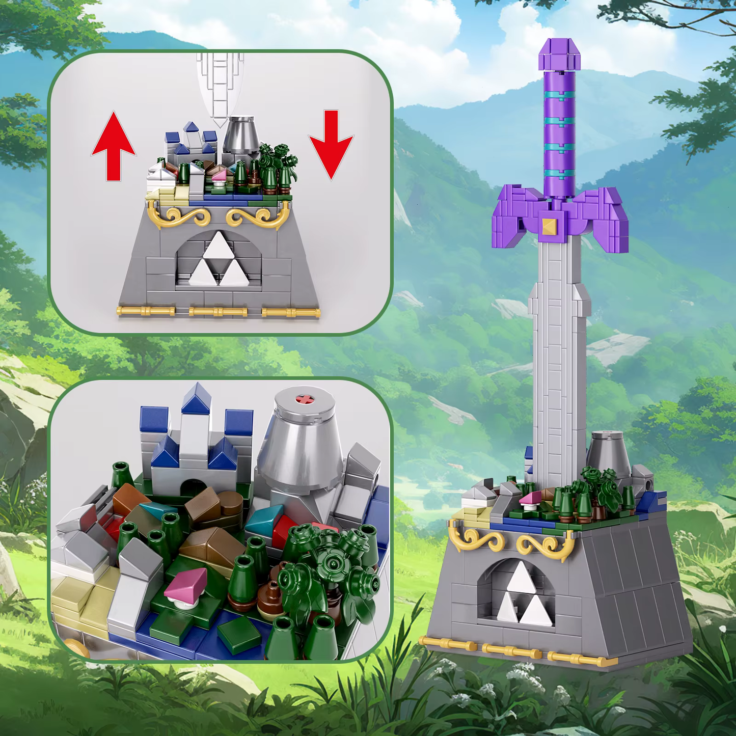 Buildingboat The Legend of Zelda Master Sword And Link Building Blocks Set