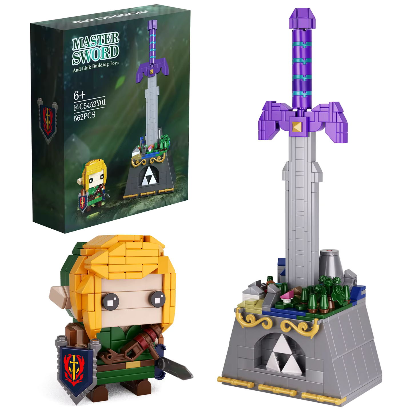 Buildingboat The Legend of Zelda Master Sword And Link Building Blocks Set