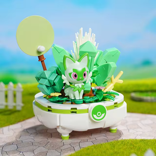 Keeppley Pokemon Sprigatito Bonsai Building Blocks Set