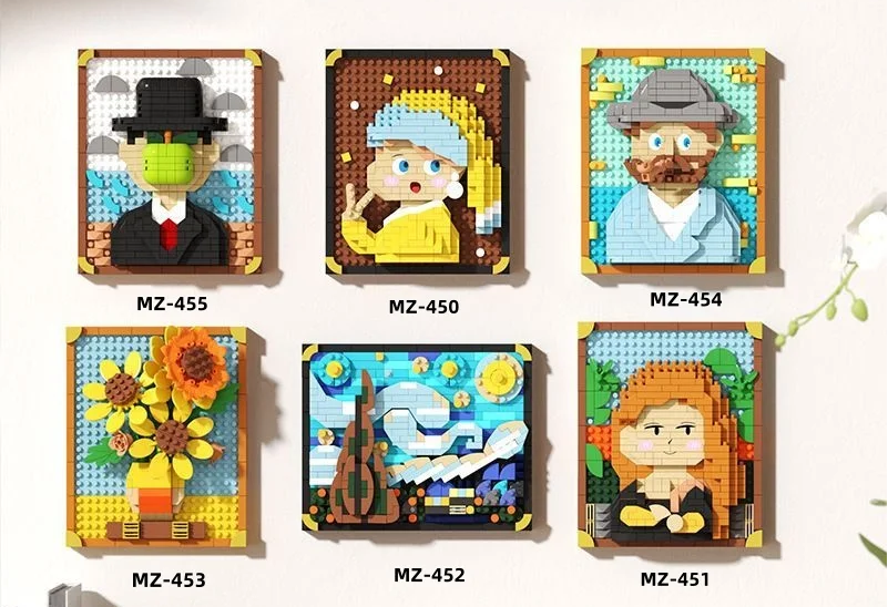 World Famous Art Mini Vincent van Gogh's Sunflowers Block Set