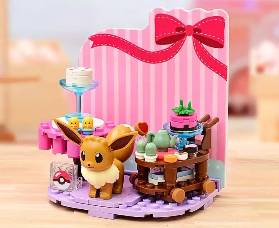 Keeppley Pokemon Birthday Party Eevee Building Blocks Set