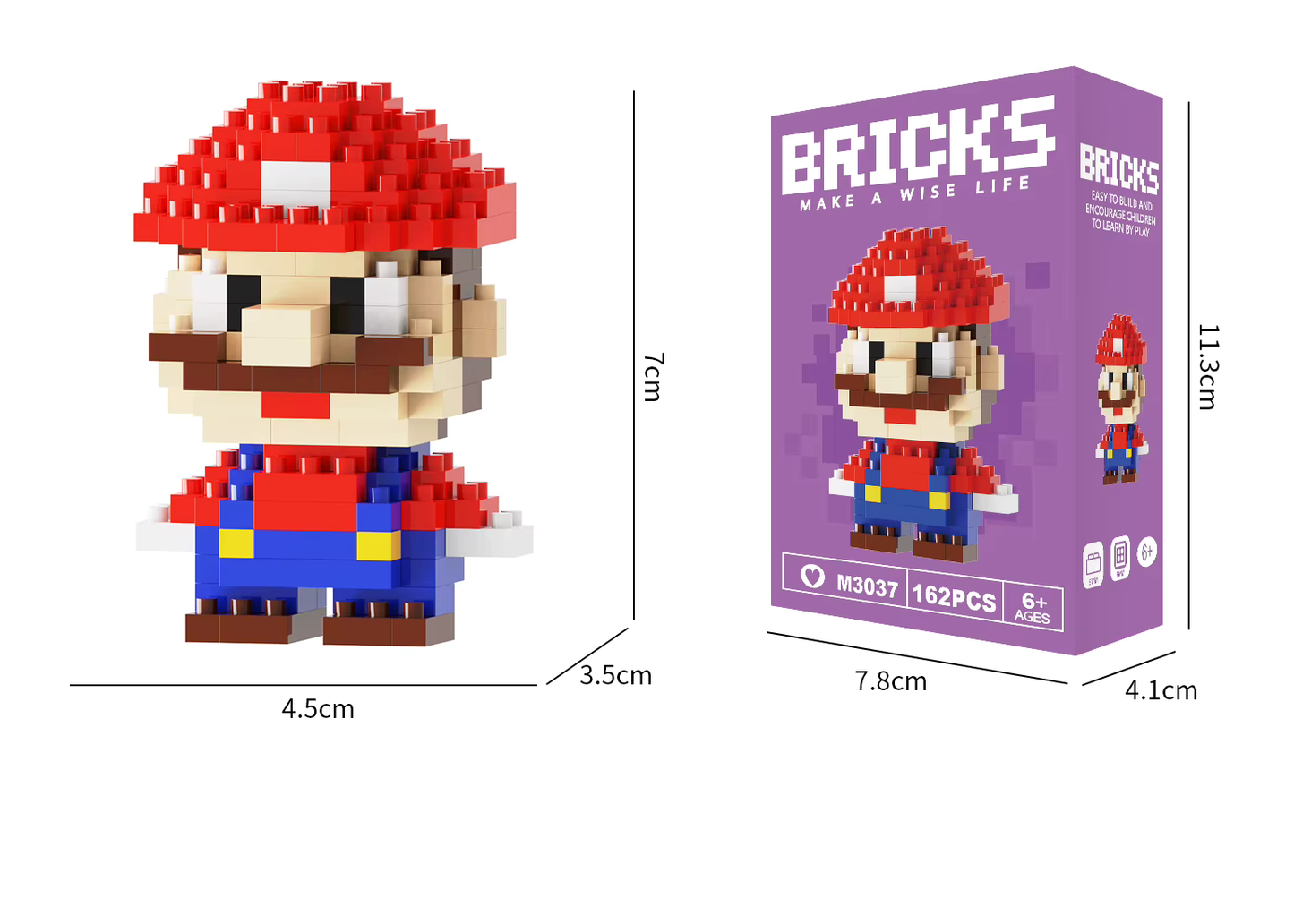 Super Mario Bros Mario Bricks Make a Wise Life Asia Exclusive