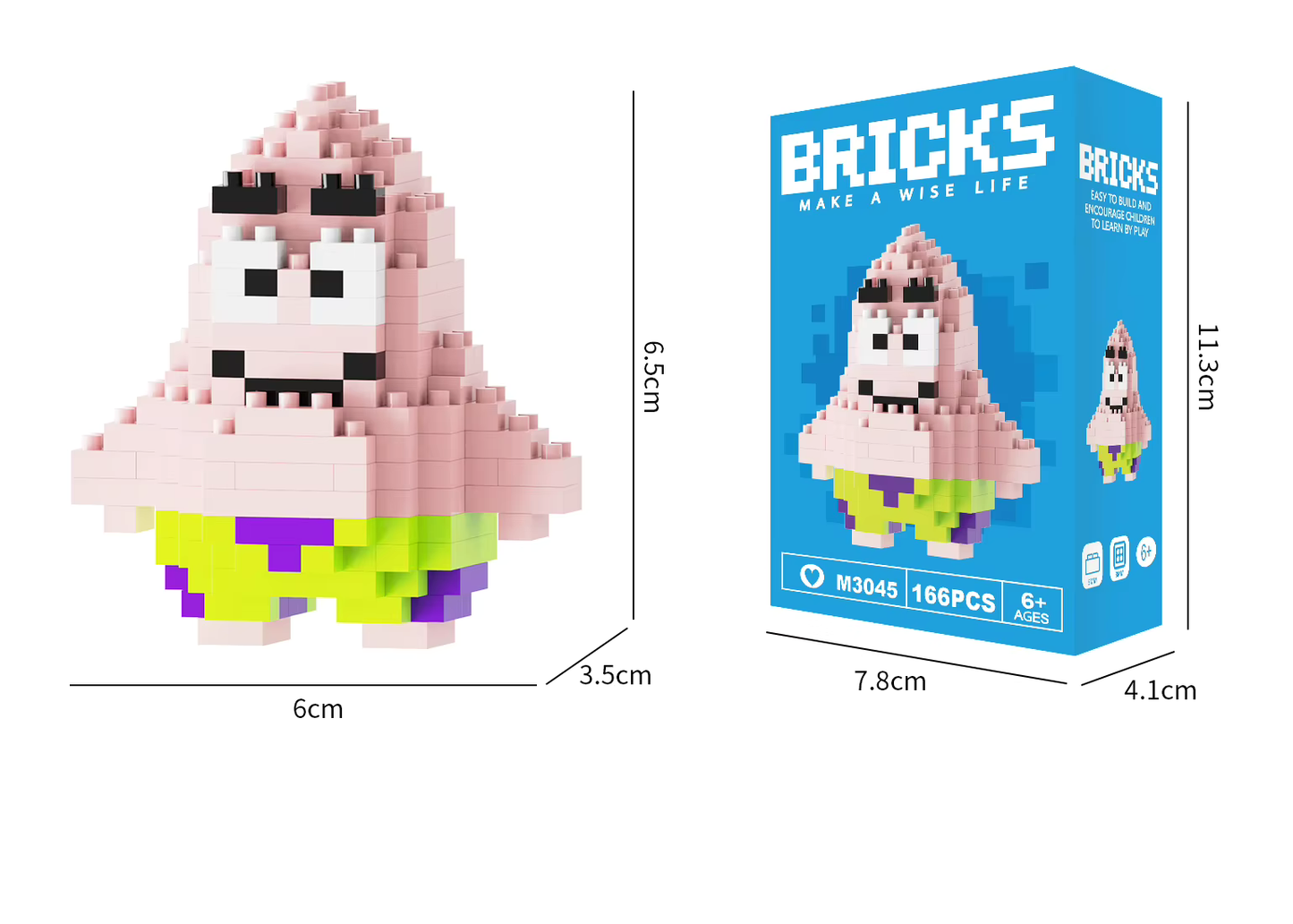 SpongeBob SquarePants Patrick Bricks Make a Wise Life Asia Exclusive