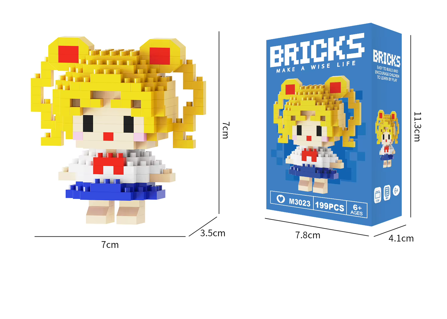 Sailor Moon Bricks Usagi Tsukino Bricks Make a Wise Life Asia Exclusive