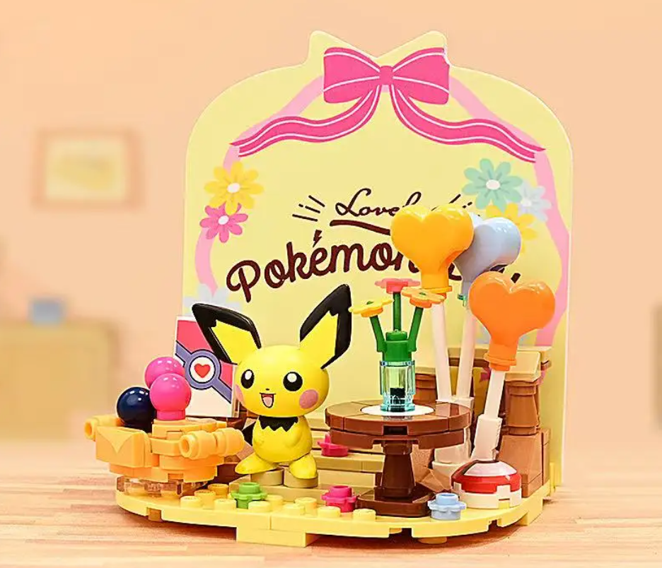 Keeppley Pokemon Birthday Party Eevee Building Blocks Set