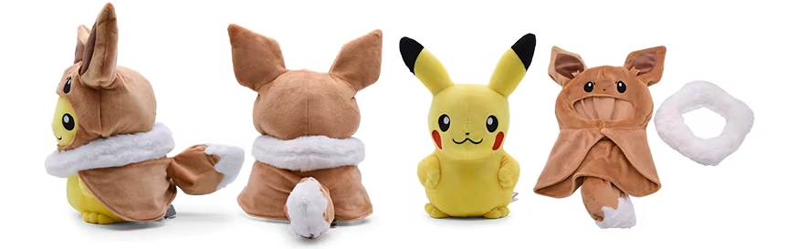 Pokemon Pikachu Eevee Cosplay Plush Asia Exclusive
