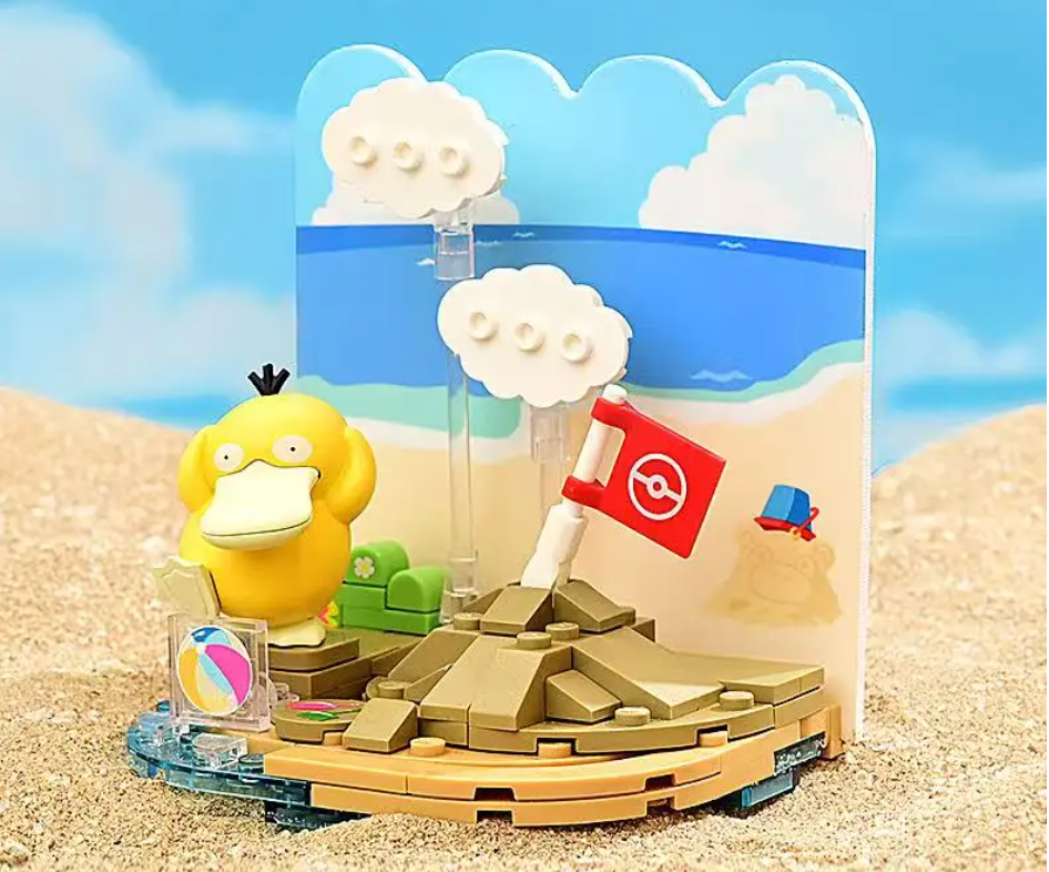 Keeppley Pokemon Beach Party Psyduck Building Blocks Set