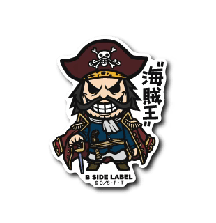 One Piece Gol D. Roger Pirate King B-Side Label Sticker Japan Exclusive