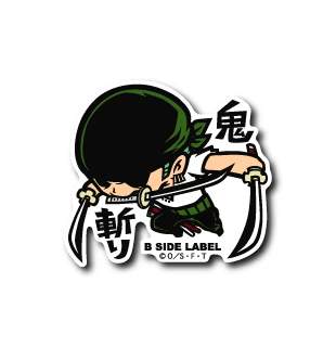 One Piece Zoro Demon Slasher B-Side Label Sticker Japan Exclusive