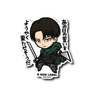Attack On Titan Levi B-Side Label Sticker Japan Exclusive
