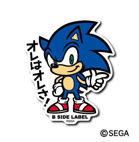 Sonic The Hedgehog Sonic B-Side Label Sticker Japan Exclusive