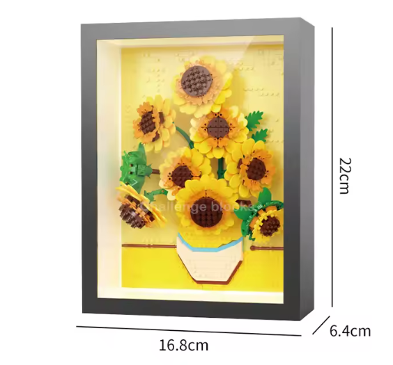 World Famous Art Vincent van Gogh's Sunflower Building Block Set