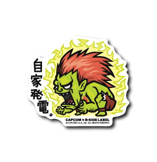 Street Fighter Blanka B-Side Label Sticker