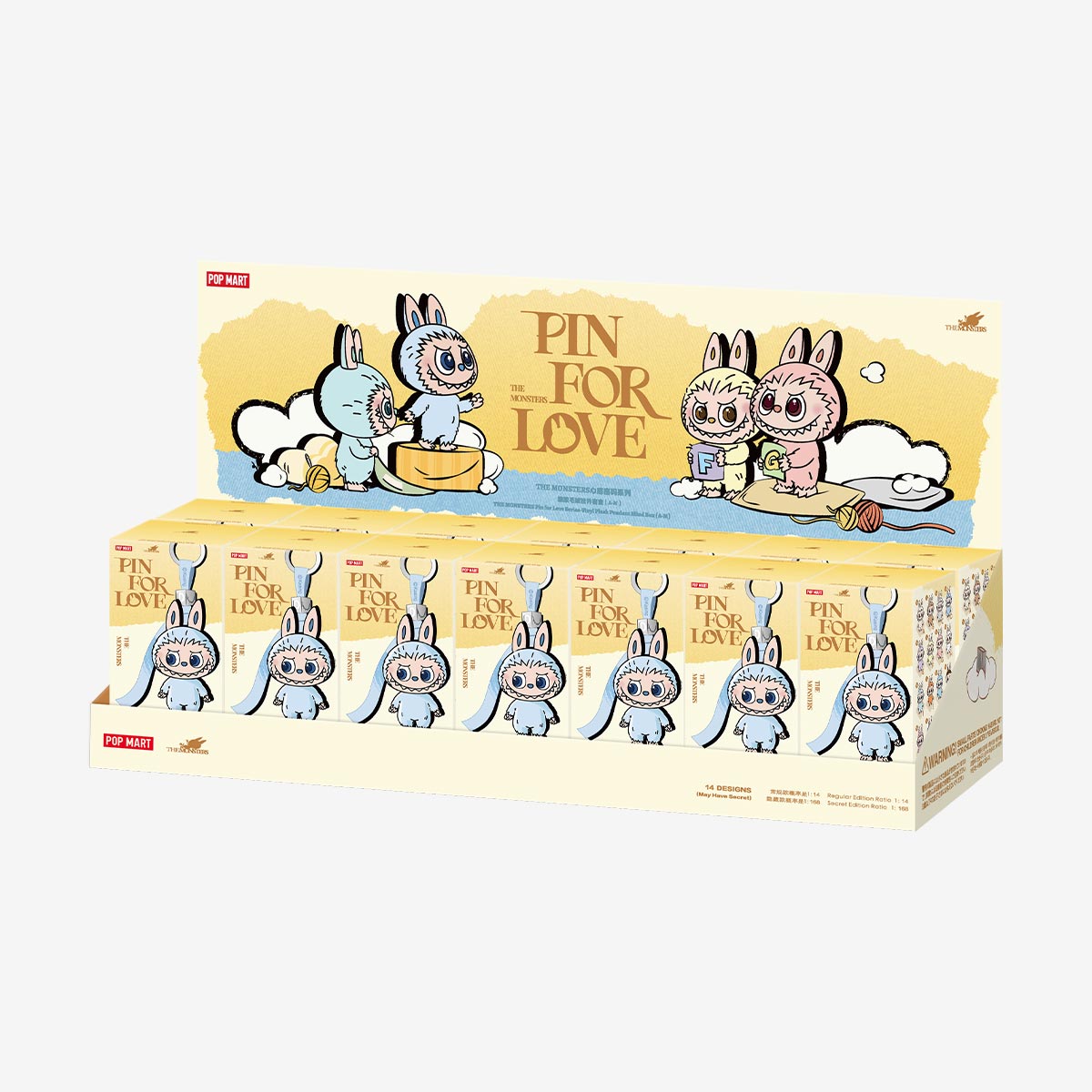 Pop Mart LABUBU THE MONSTERS  - Pin for Love Series-Vinyl Plush Pendant Blind Box (A-M)