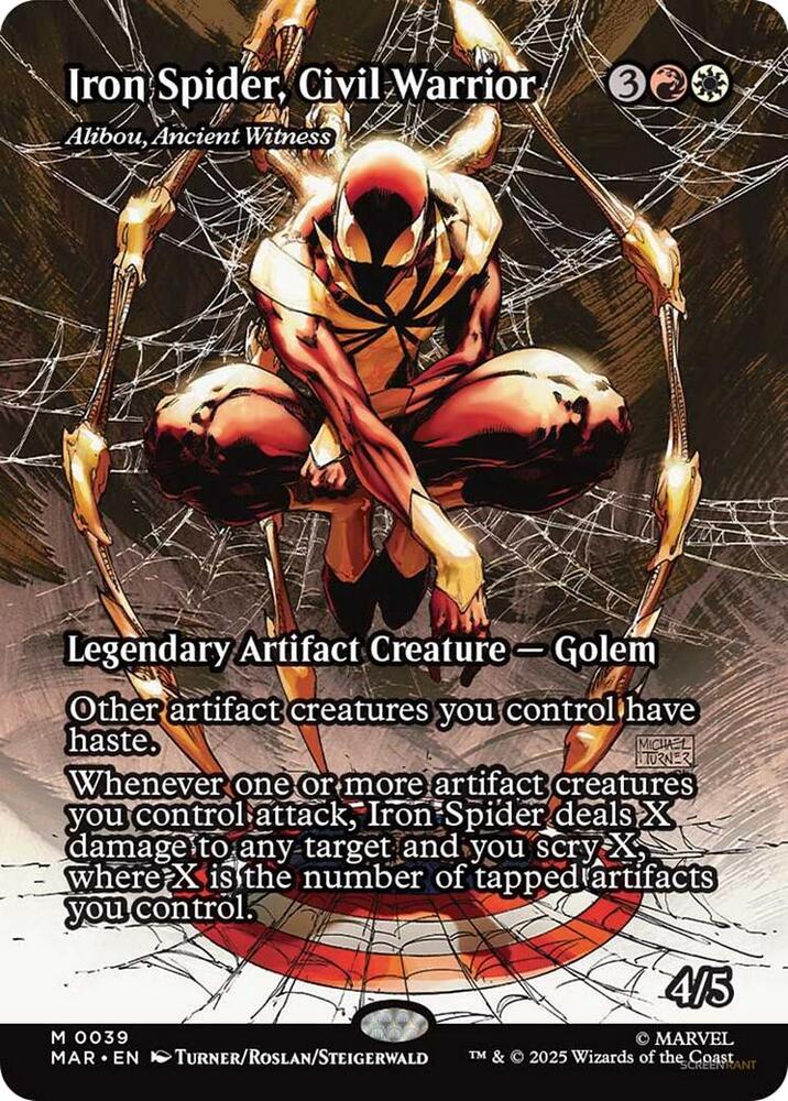Iron Spider, Civil Warrior - Alibou, Ancient Witness (Borderless) - Marvel Universe Eternal-Legal (MAR)