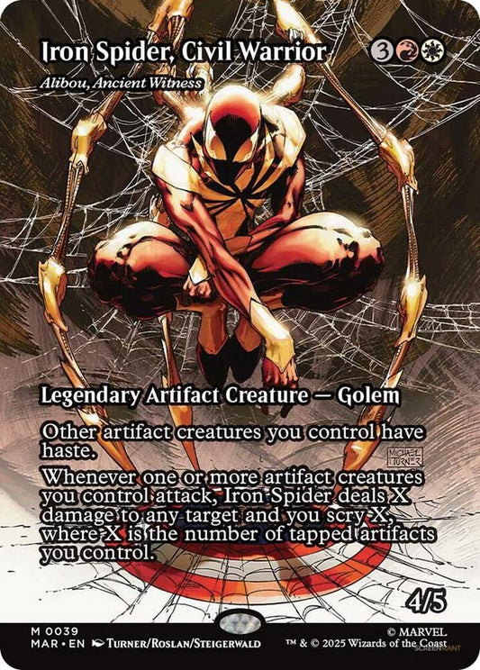 Iron Spider, Civil Warrior - Alibou, Ancient Witness (Borderless) - Marvel Universe Eternal-Legal (MAR)