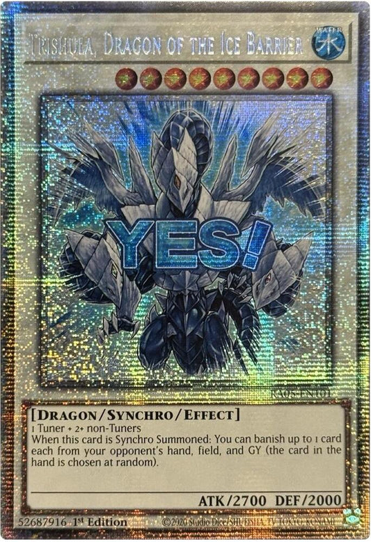 Trishula, Dragon of the Ice Barrier (Starlight Rare) - Rarity Collection 5 (RA05)