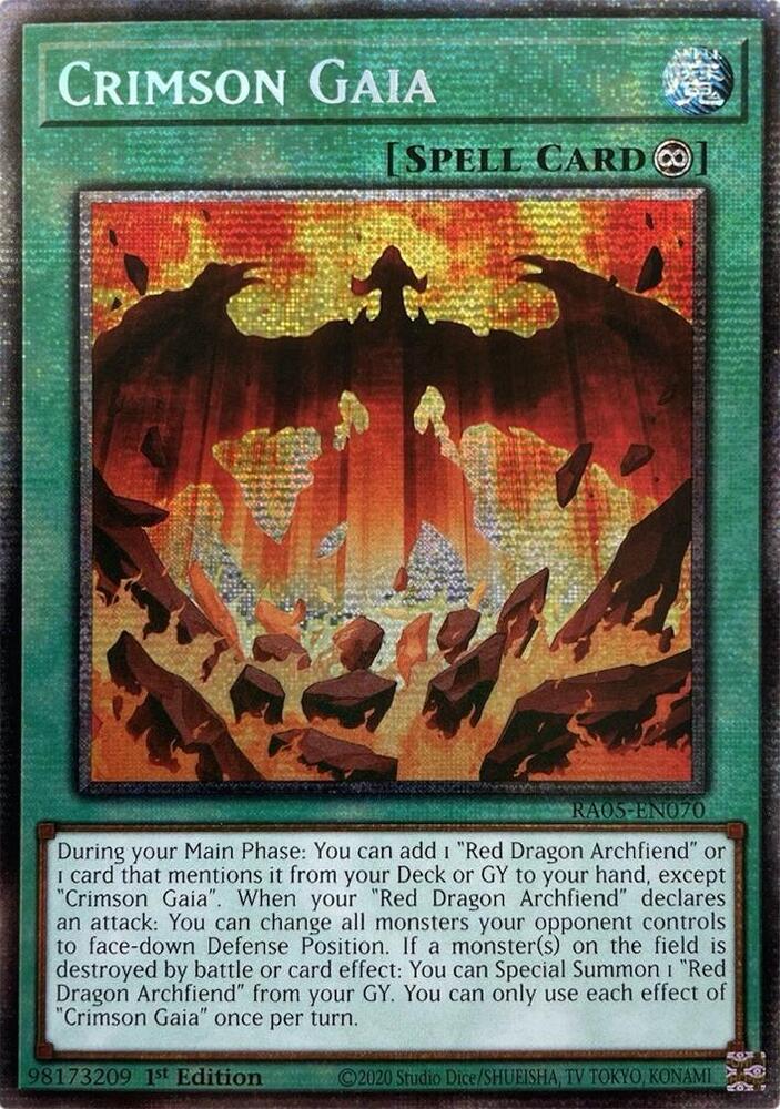 Crimson Gaia (Starlight Rare) - Rarity Collection 5 (RA05)
