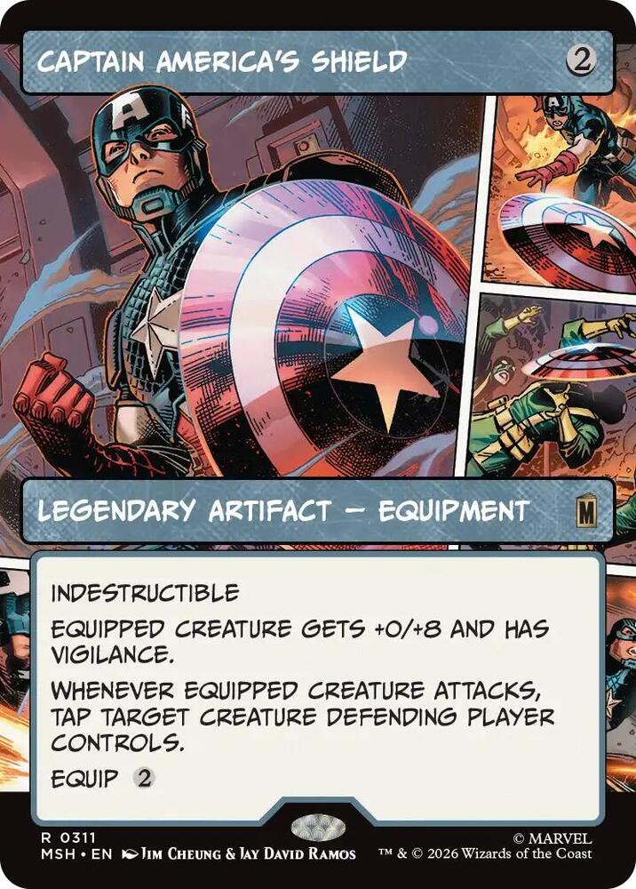 Captain America's Shield (Borderless) (0311) - Marvel Super Heroes (MSH)