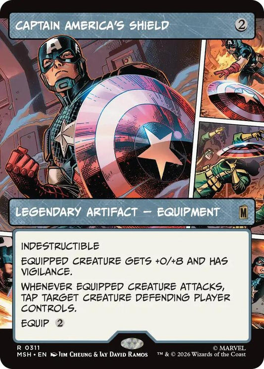 Captain America's Shield (Borderless) (0311) - Marvel Super Heroes (MSH)