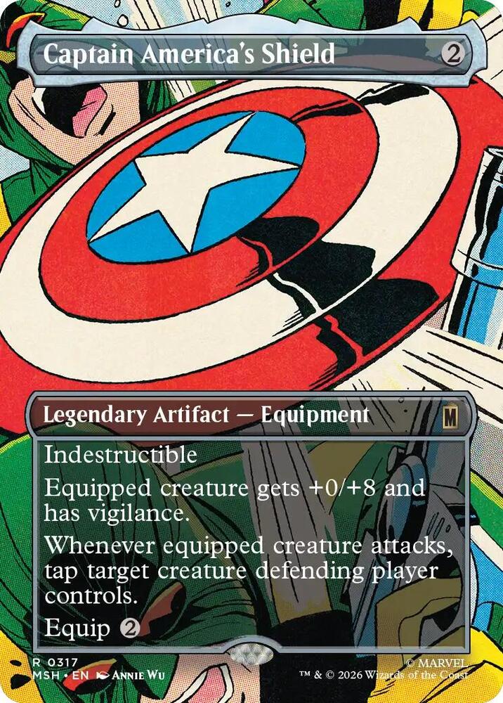 Captain America's Shield (Borderless) (0317) - Marvel Super Heroes (MSH)