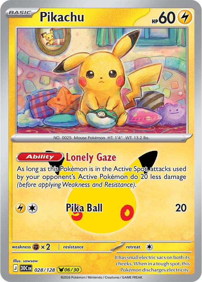 Pikachu - 028/128 - ME: 30th Celebration (30C)