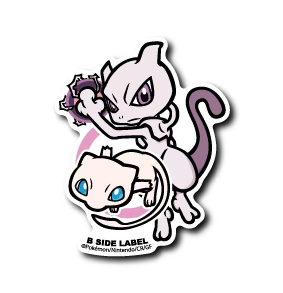 Pokemon Mewtwo & Mew B-Side Label Sticker