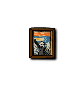 Original Art The Scream B-Side Label Sticker (Small)