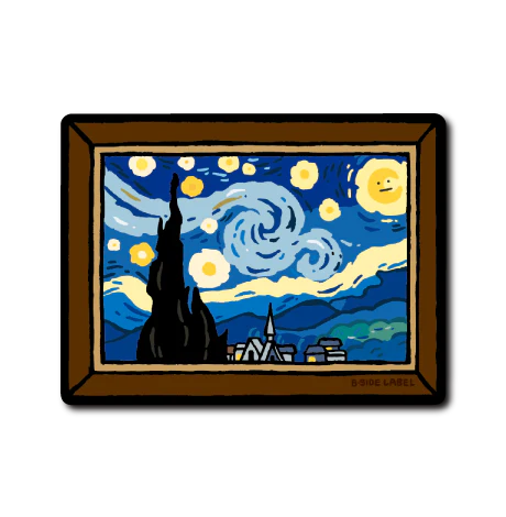 Original Art The Starry Night B-Side Label Sticker