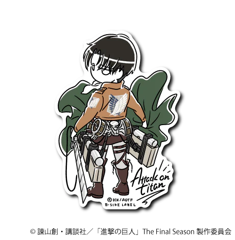 Attack On Titan Default Levi B-Side Label Sticker Japan Exclusive